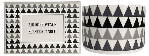 Scented candle "Air de provence", black/grey