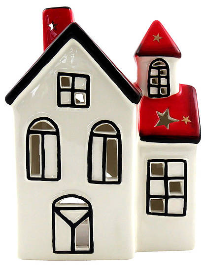 Light house "Luebeck", red roof, 17 cm