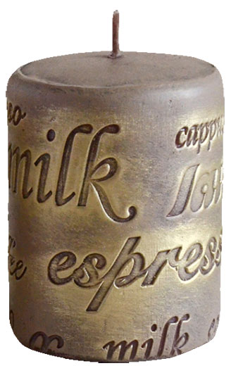 Candle cylinder "Kaffee"