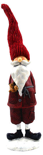 Father Christmas standing with Fox, red 20cm