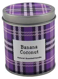 Scented candle "Karo", banana & coconut, H: 7.5cm, D: 6cm