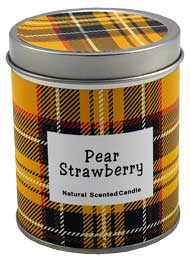 Scented candle "Karo", pear & strawberry, H: 7.5cm, D: 6cm