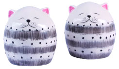 Hannes Cat as salt and pepper shaker, grey 5,0cm