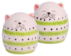 Hannes Cat as salt and pepper shaker, green 5,0cm