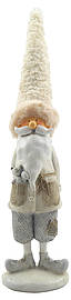 Father Christmas standing with Fox, white 20cm