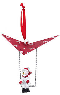 Snowman with paraglider, 13cm