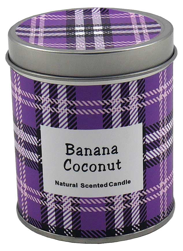 Scented candle "Karo", banana & coconut, H: 7.5cm, D: 6cm, 