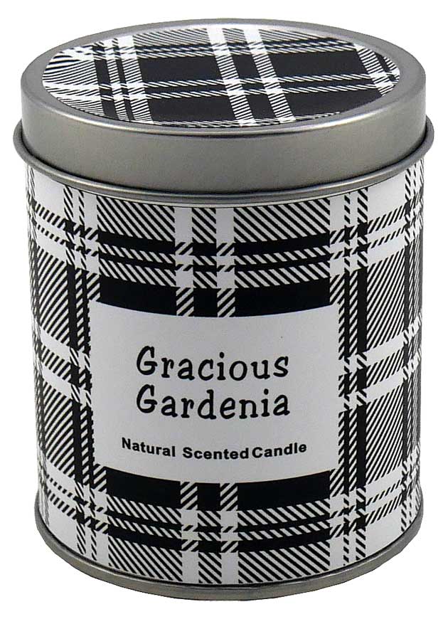 Scented candle "Karo", gracious gardenia, H: 7.5cm, D: 6cm, 
