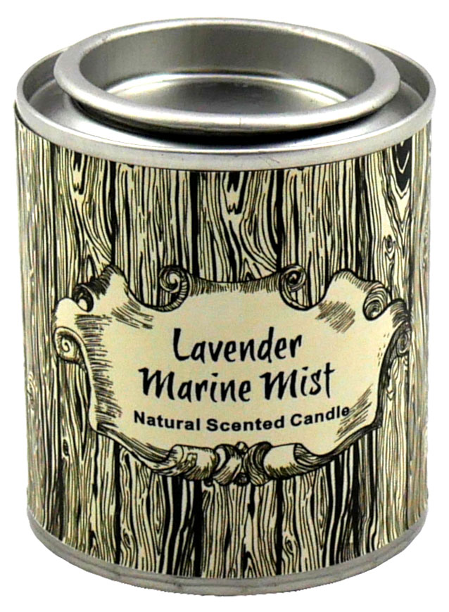 Aromakerze "Tea time", lavender & marine mist, H: 6cm, D: 5.4cm, 
