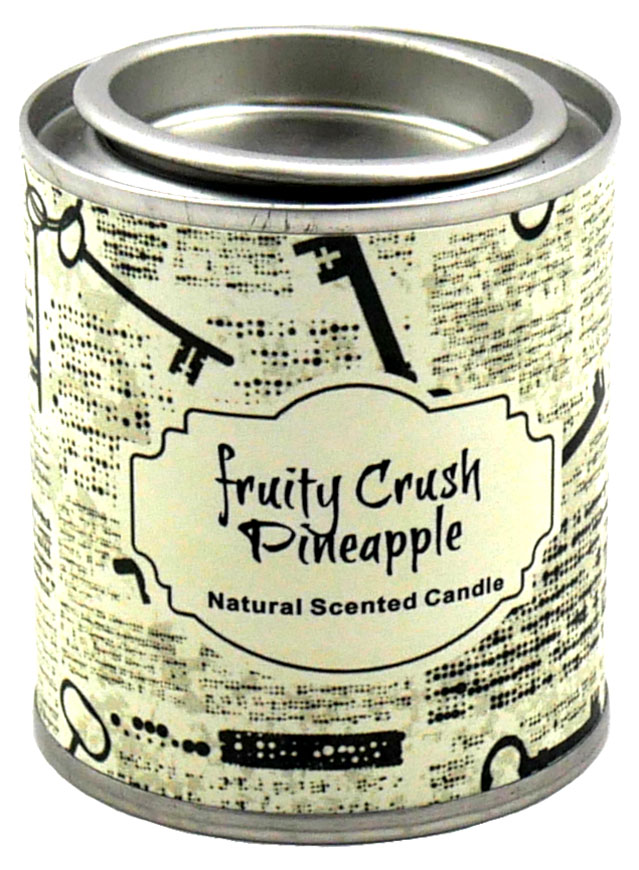 Scented candle "Tea time", fruity crush & pineapple, H: 6cm, D: 5.4cm, 