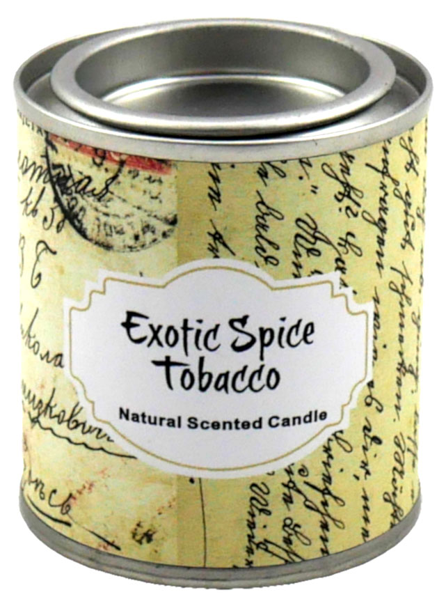 Scented candle "Tea time", exotic spice & tobacco, H: 6cm, D: 5.4cm, 