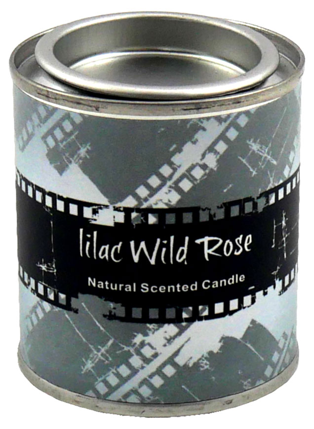 Aromakerze "Tea time", lilac wild rose, H: 6cm, D: 5.4cm, 