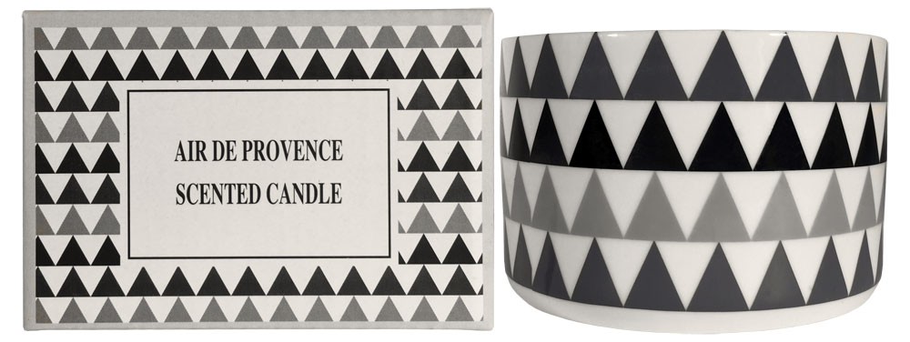 Scented candle "Air de provence", black/grey, 