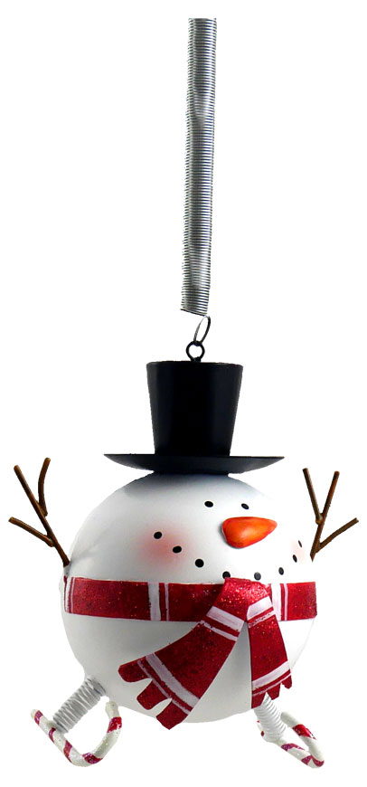 Oscilating figurine snow man with top hat, 28cm, 