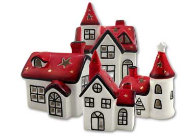 Häuser mit rotem Dach